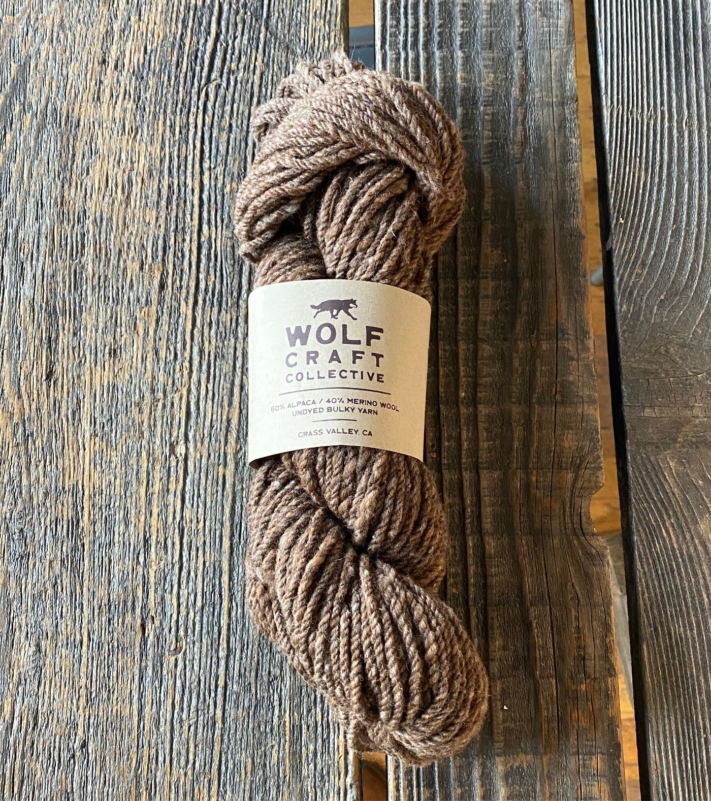60% ALPACA / 40% MERINO WOOL UNDYED BULKY YARN