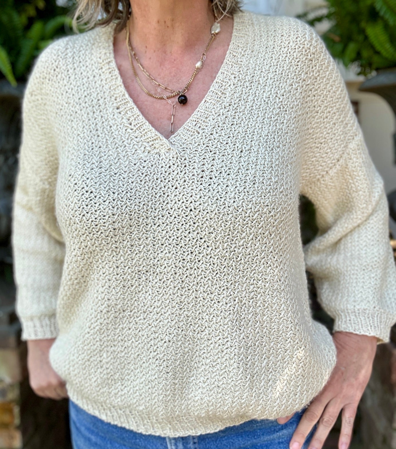 Herringbone V-Neck Sweater Pattern