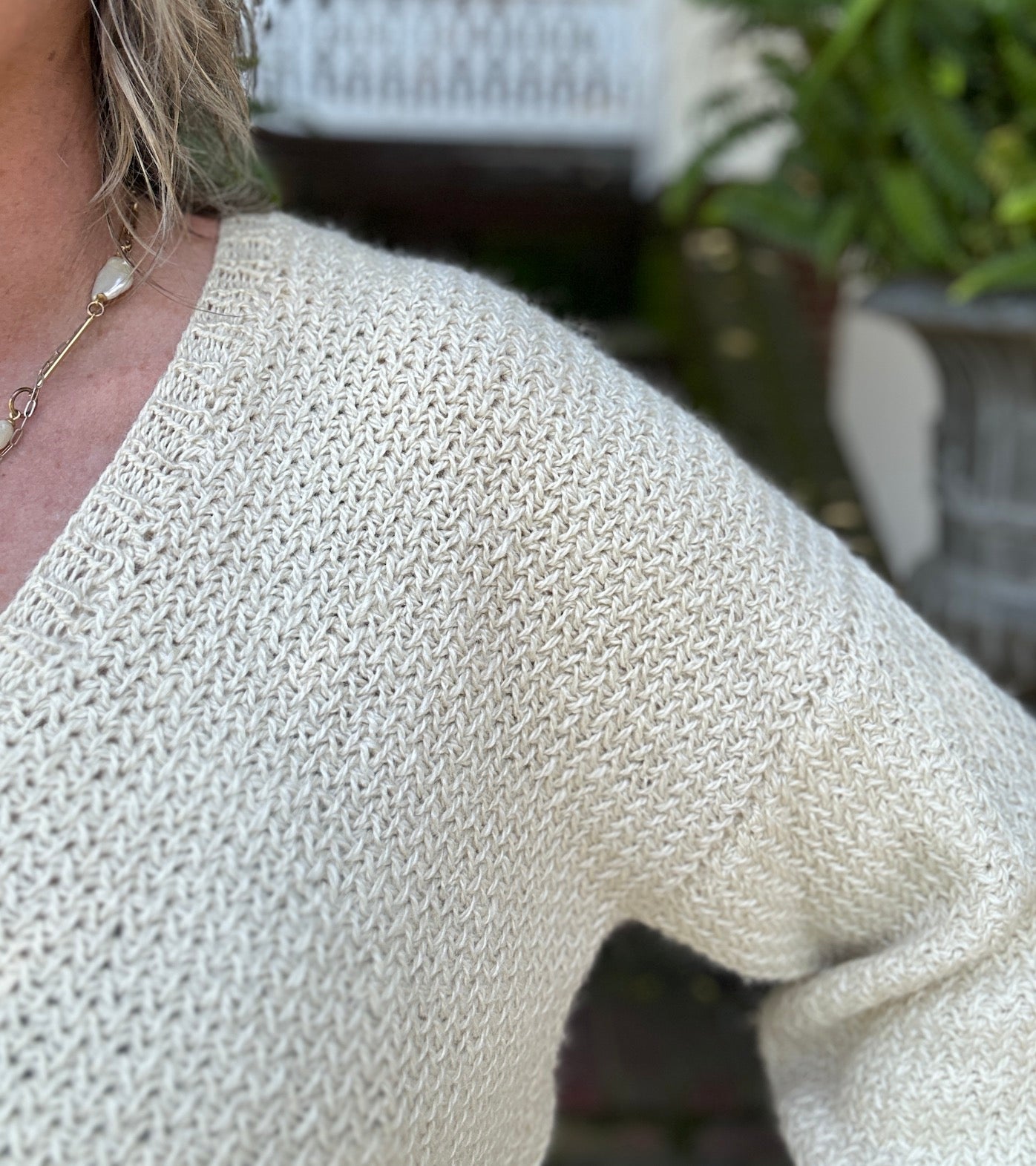 Herringbone V-Neck Sweater Pattern