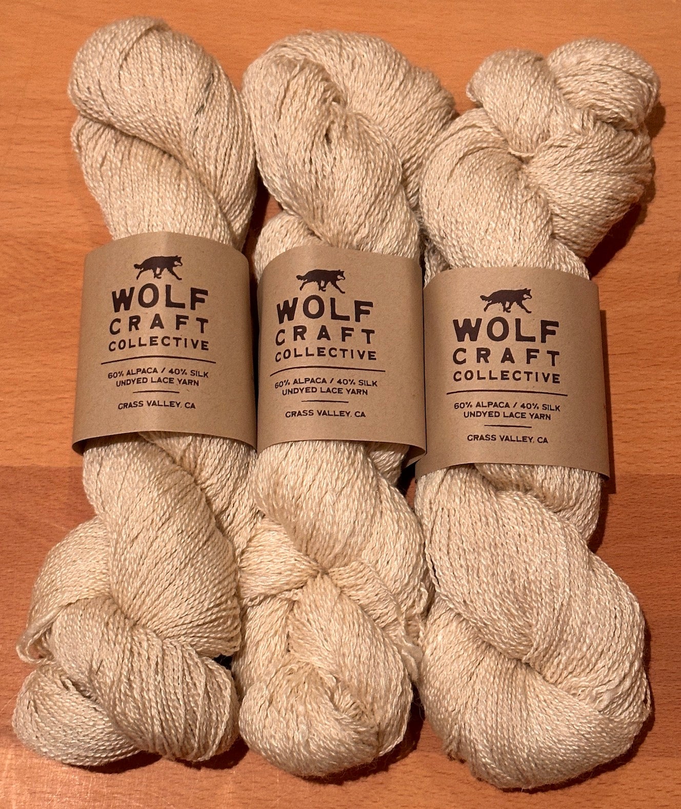 60% ALPACA / 40% SILK UNDYED LACE YARN