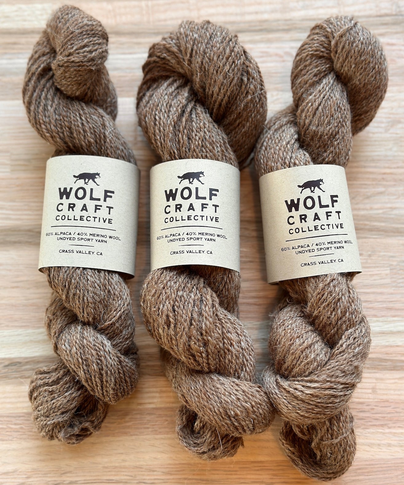 60% ALPACA / 40% MERINO WOOL UNDYED SPORT YARN